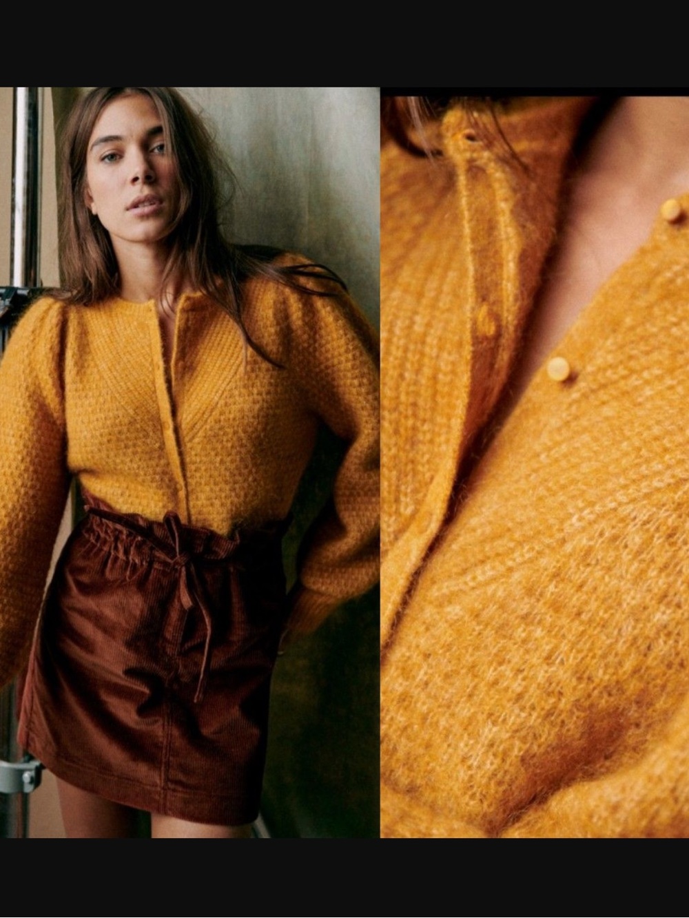 Sézane Solena Honey Cardigan Sweater Jumper Button Up - Picture 8 of 8